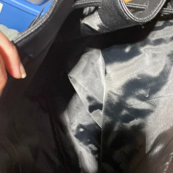 Victoria's Secret Black Fringe Tassel Backpack Drawstring Purse New​​​ - Picture 4 of 7